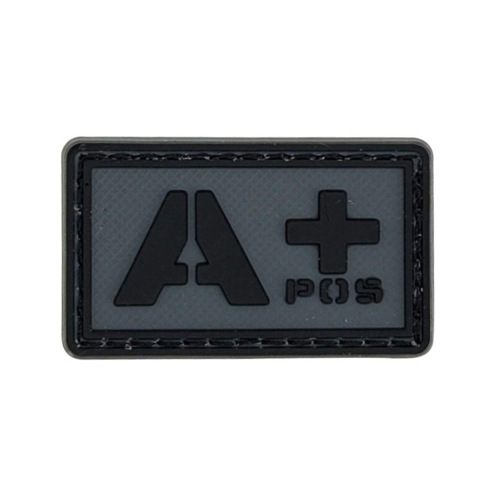 PVC Glue Stamp Blood Type Magic Sticker Embroidered Patch Emergency Armband  Helmet Decoration
