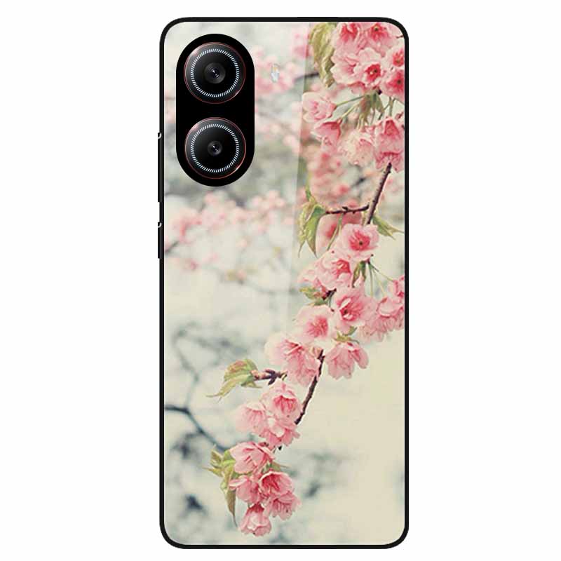 For Poco X7 Pro 5G Case Flower Hard Back Cover Tempered Glass Cases for Xiaomi Poco X 7 Pro X7Pro Hard Shells PocoX7Pro 2025 New