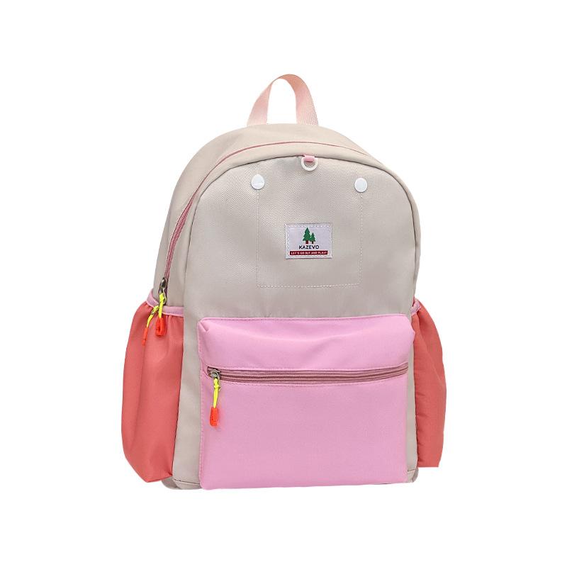 Schoolbag Student School Bag American Casual Large Capacity Travel Backpack Trend Candy Color Matching College Student Sports Backpack