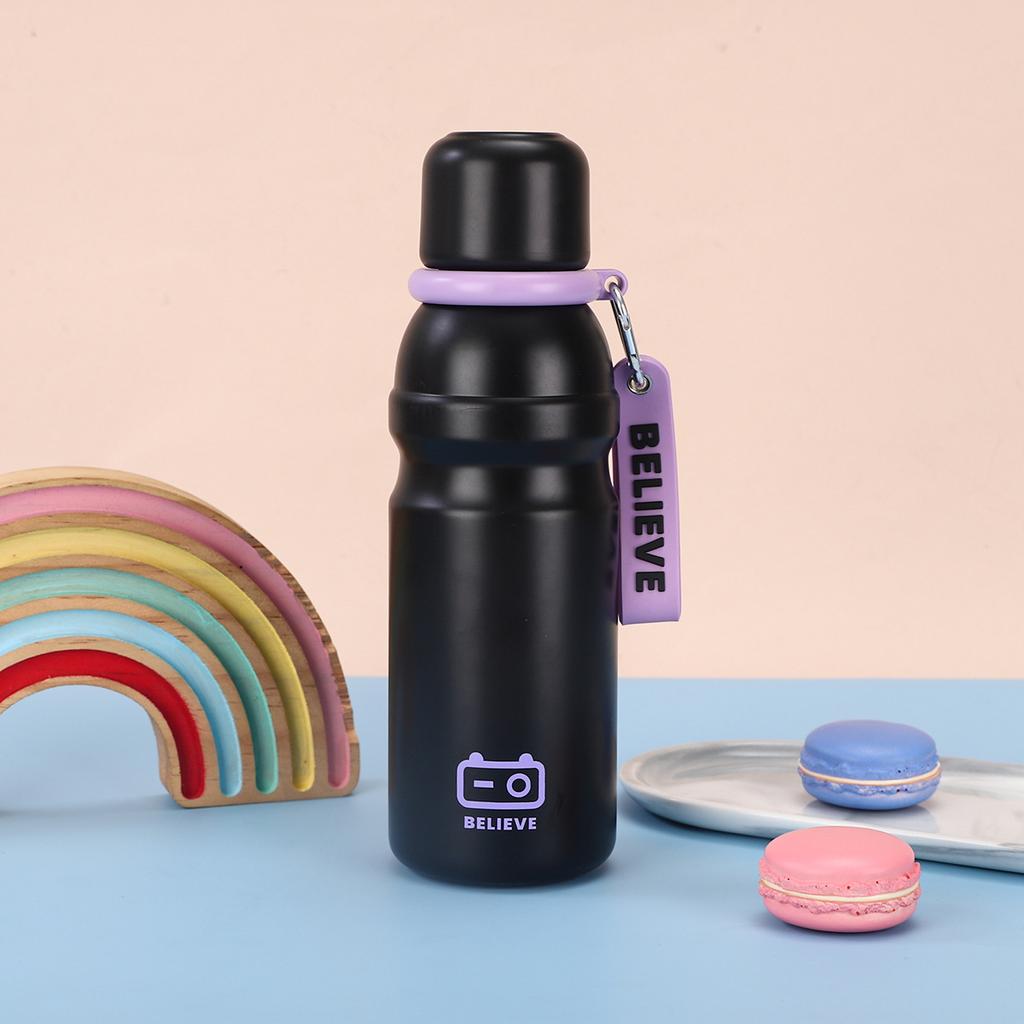 New Spunding Colorful Stainless Steel Thermos Cup Large Capacity Straight Drink Student Cup Outdoor Fitness Sports Water Cup