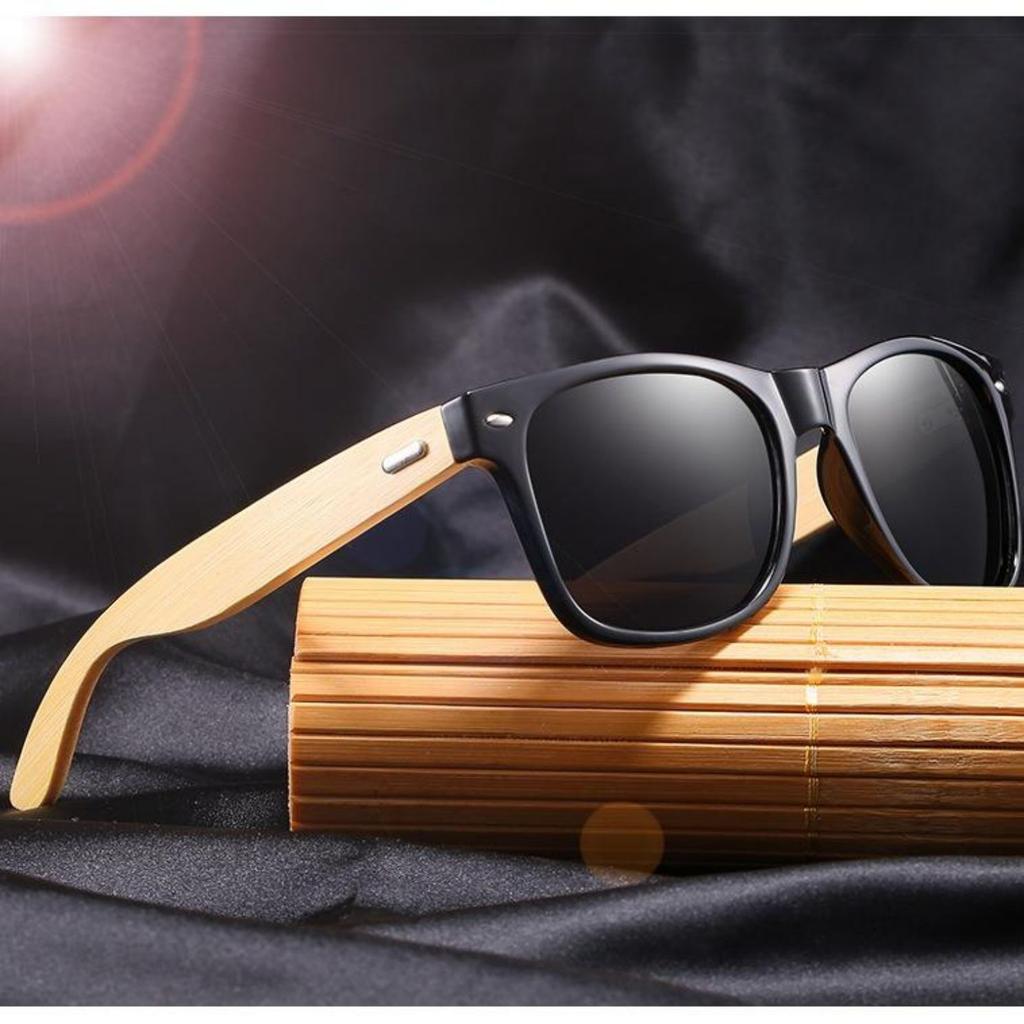 Fashion Bamboo Wood Vintage Square Sunglasses Men Women Luxury Brand Designer Sun Glasses Wooden Driving UV400 Eyewear