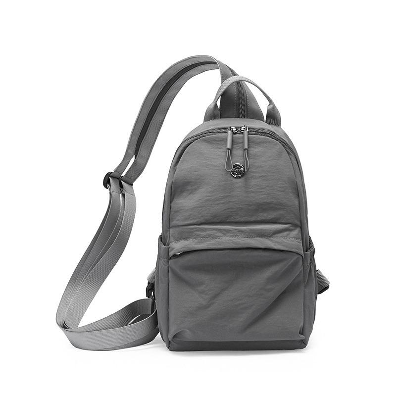 Waterproof Nylon Backpack Men's Travel Cycling Outdoor Sports Small Backpack Multi-purpose Breast Bag Messenger Bag Women