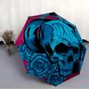 1pc Skull Roses Automatic Opening/closing umbrella, Reinforced 8-Rib Construction, Compact Travel Umbrella yy250808183