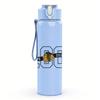 PC Number One Hundred Bold Text Print 750ml colorful plastic sports water bottle leakproof pop up lid with straw for outdoor work home use