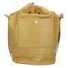Jil Sander Leather Bucket-shaped Drawstring Bag Shoulder Bag mustardUsed