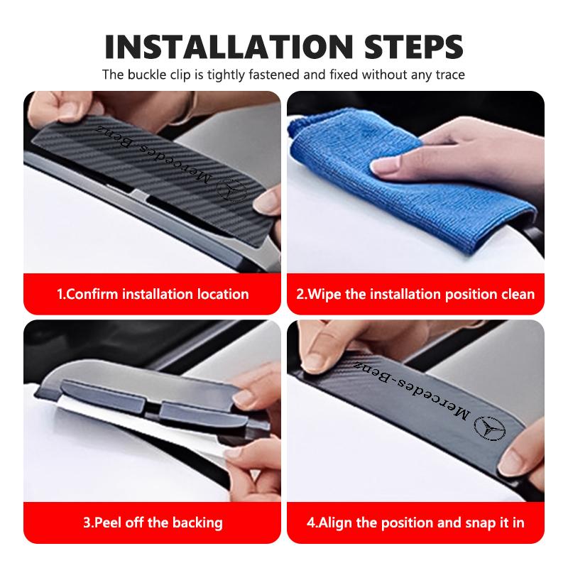 AABGR1 2PCS Car Rearview Mirror Rain Eyebrow Protector Auto Decoration Accessories For Benz Exclusive AMG SPRINTER V CLASS VIANO W124