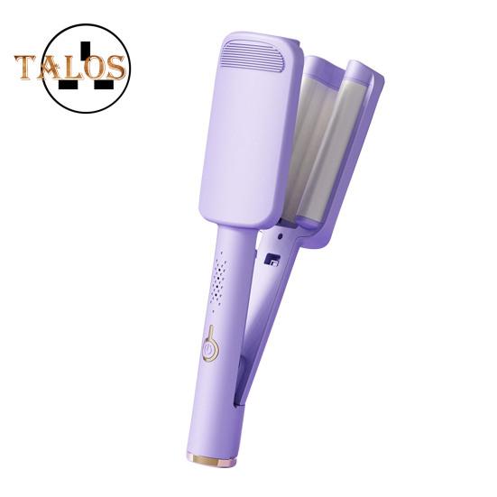 

32 мм щипцы для завивки больших волн V-образной формы французские волны щипцы для завивки против ожогов керамические щипцы для завивки волос инструмент для укладки для женщин UK фиолетовый