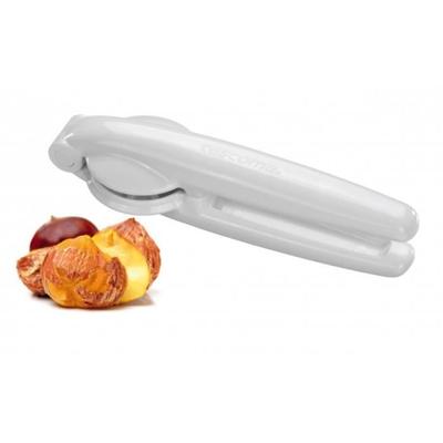 Maronenzange - AC-DÉCO - L 17 x B 5 x H 4 cm - Edelstahl - Robuster Kunststoff - Weiß