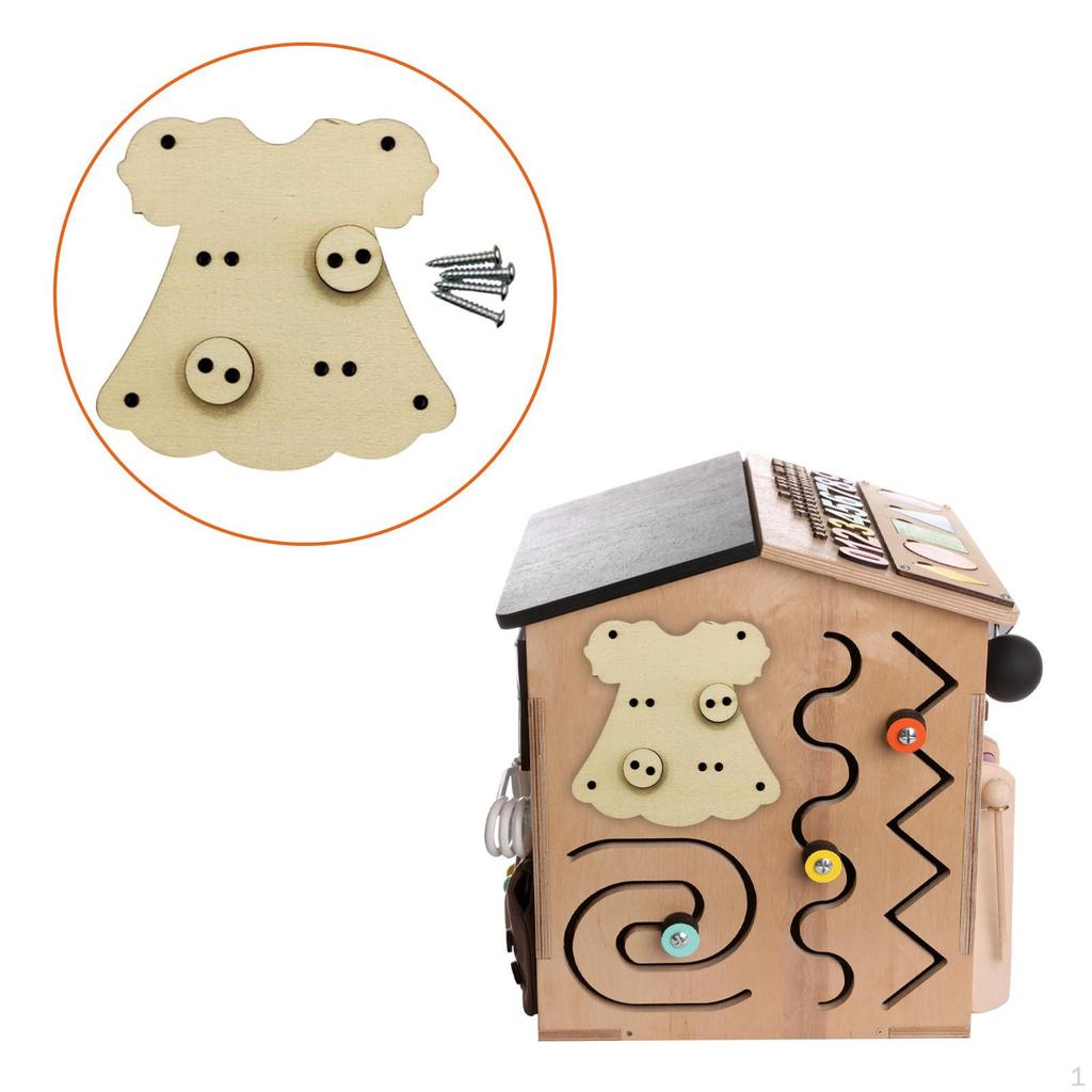 Wood Busy Board Accessory, Practical Skills Educational Early Teaching for Diy Accessory Learning