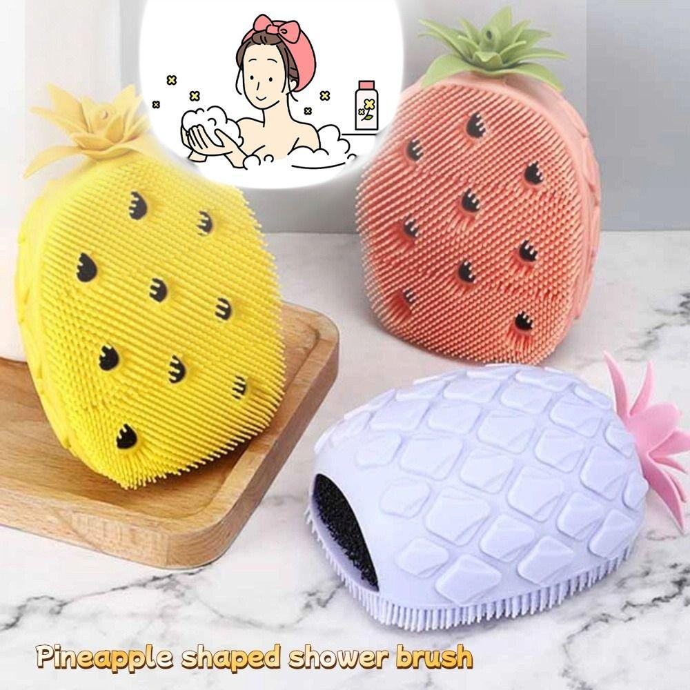 Non-Slip Fruit Shape Shower Brush Soft Hair Shower Massage Brushes for Bathing