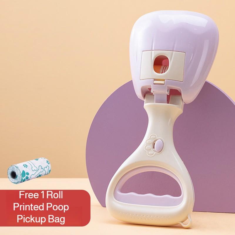Dog Litter Scoop Dog Pooper Scooper Dog Cat Waste Picker Jaw Poop Scoop Pick Portable Pet Poop Pickup Clip Waste Cleaning Tools фиолетовый
