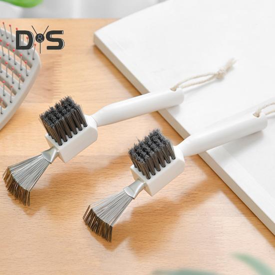 2Pcs Hair Comb Cleaner Tool Stainless Steel Hair Cleaning Brush 2 in 1 Comb Cleaner Wood Handle Hairbrush Cleaning Tool