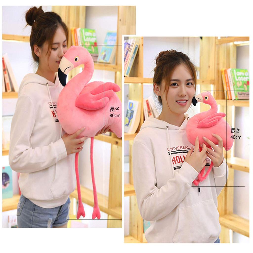 TWDRTDD Flamingo Plush Toy, Flamingo Pillow, Fluffy and Cute Animal Figurine, Perfect As a Birthday Gift for Kids, Babies, or Girls (Pink, 80cm)