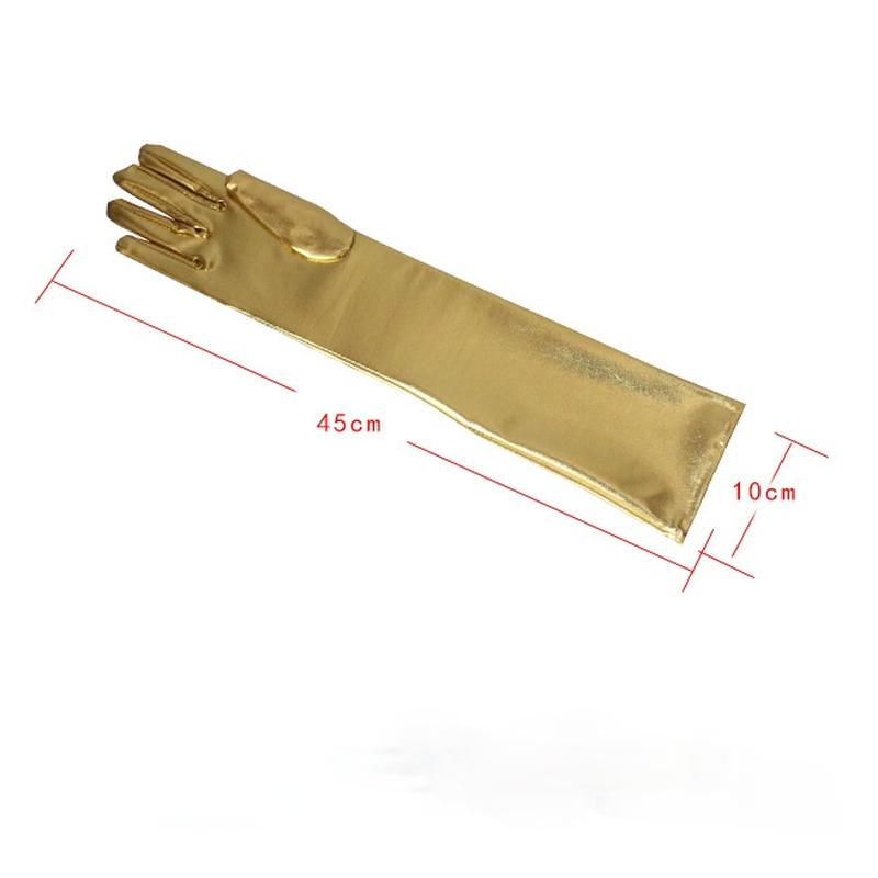 Seksi Kadın Eldivenleri Suni Rugan Deri Tam Parmak Uzun Eldivenler Gece Kulübü Parti Kostüm Eldiven Eldivenler