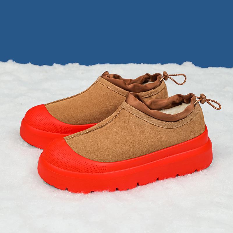 Stejné pro muže i ženy v zimě 2025, nové ležérní všestranné sametové teplé sněhule, větruodolné kotníkové boty a bavlněné boty proti mrazu.