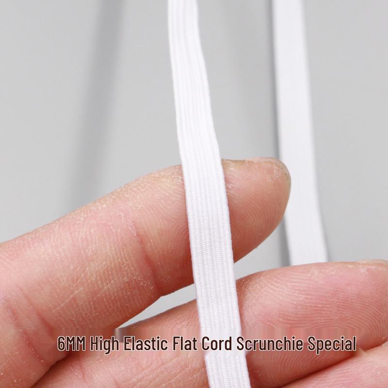 Flat Elastic Scrunchie Band 6-8-10MM DIY Hair Tie Material
