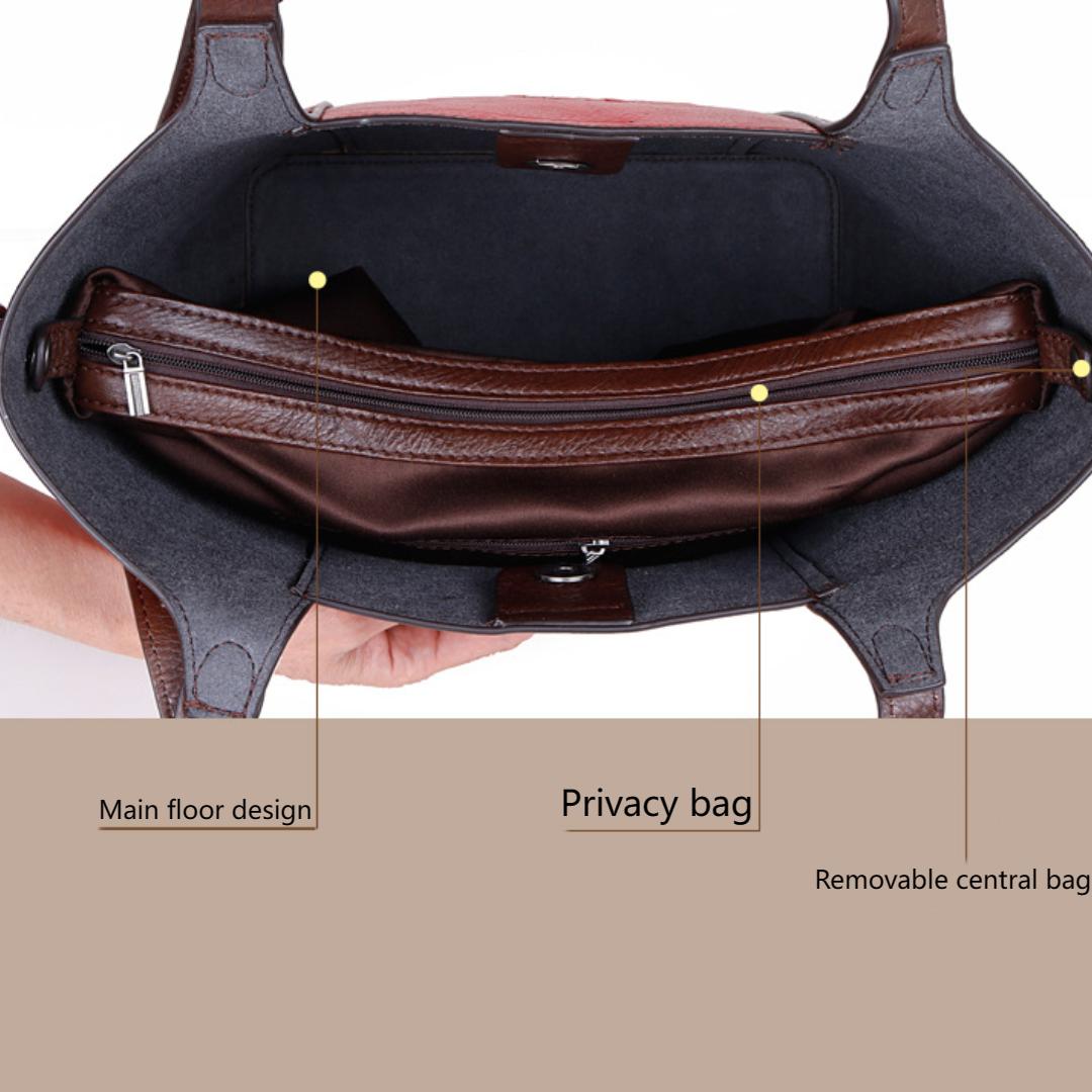 Сумка-тоут из воловьей кожи Большая вместительная сумка на одно плечо в винтажном стиле — фото 10