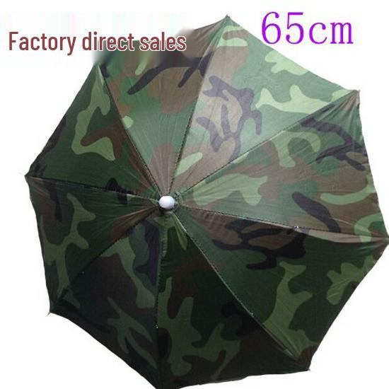 Large 65cm Hat Umbrella for Tea Picking, Fishing, Angling, and Street Stalls.