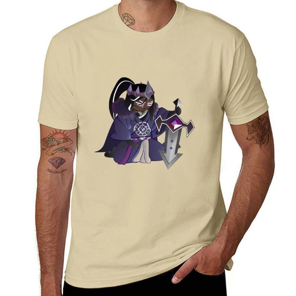 Cookie Run Kingdom Dark Cacao Cookie Meditate Tshirt Cute Tops For A Boy Plain Kawaii Clothes Unisex Workout Shirt