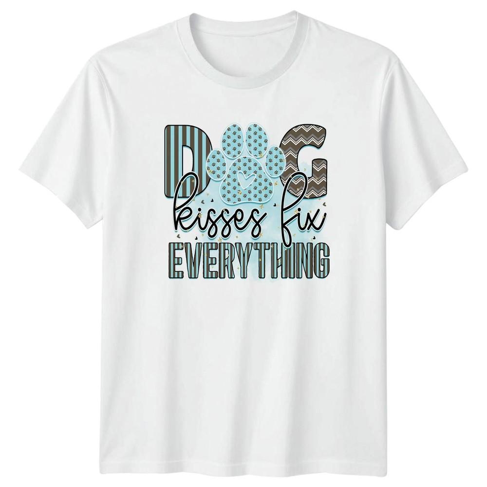 Dog Kisses Fix Everything TShirt Dog Lover Pets Birthday S