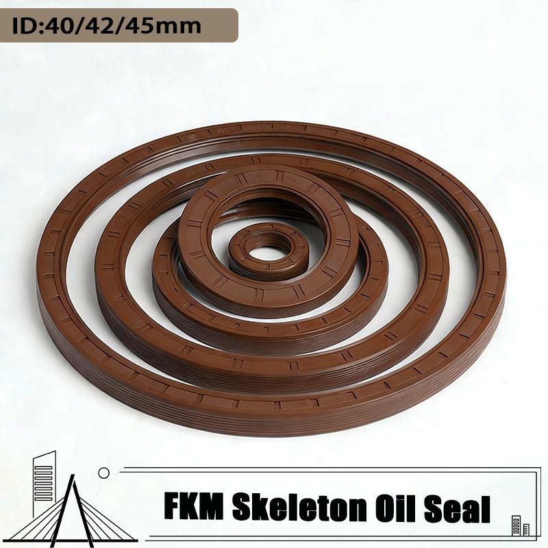 TC40/42/45FKM Skeleton Oil Seal Double Lip Spring High Temp Wear Resistant