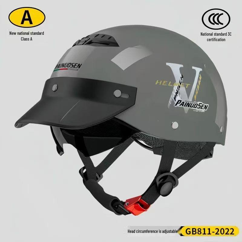Unisex All-Season Electric Scooter & Motorcycle Helmet with Summer Sun Protection