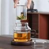 Heat-Resistant Tea Water Separation Glass Tea Cup With Filter Wooden Handle Lid Brewing Flower Tea Cup Tea Maker