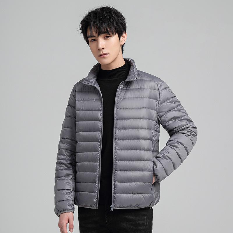 Giacca leggera in piumino da uomo corta autunno e inverno collo alto moda casual tendenza versatile giacca calda da uomo