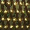 16 Plastic Flower String Diwali Lights for Decoration for Home, Led Curtain Light Warm White 3Mtr Indoor/Outdoor Lights (Battery Not Included)