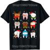 Oh Dentistree Christmas Tree Teeth Dentistry Dental Dentist T Shirts Humor Streetwear Tee Short Sleeve Unisex Loose Clothing
