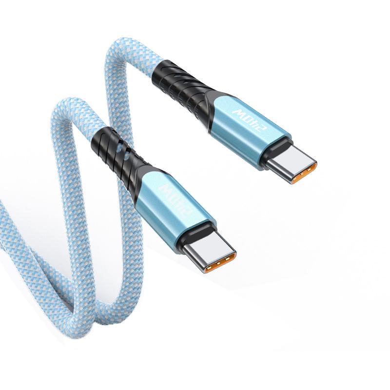 240W Fast Charging Braided Dual Type-C Cable for Apple, Huawei, Honor Phones