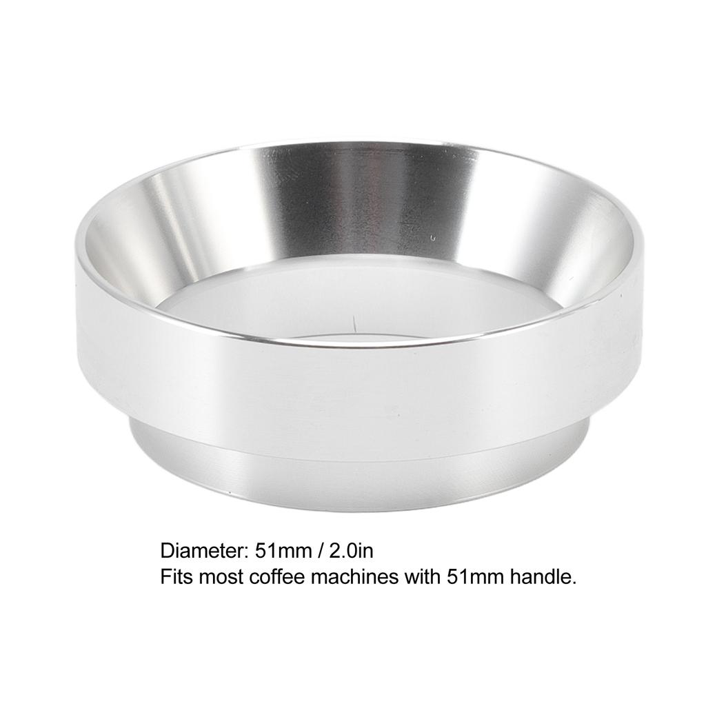 51mm Dosing Funnel Anti Flying Powder Aluminum Alloy   Dosing  s with Magnetic for Household Coffee Shop