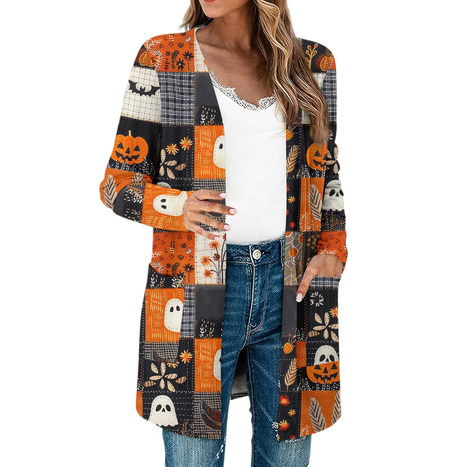 

Женские легкие кардиганы с длинным рукавом и открытой передней частью, легкое винтажное пальто с длинным рукавом и принтом, с карманами M красный