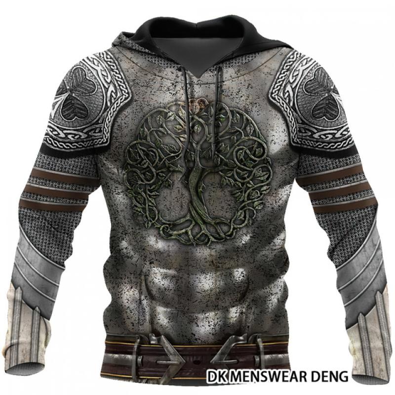 ENLACHIC Felpa Con Cappuccio Uomo Donna Stampa 3D Vichingo: Martello Di Thor, Tema Mitologia Norrena – Taglie Dalla S Alla 5XL