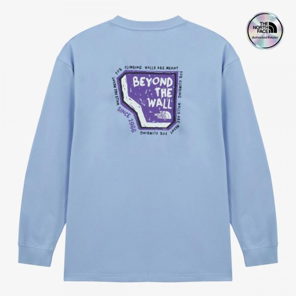 The North Face Men S Long Sleeve Tee nt7tS00c paStel Blue PASTEL BLUE/085