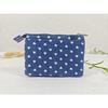 Handmade Countryside Fabric Double Zipper Coin Purse & Key Holder for Women