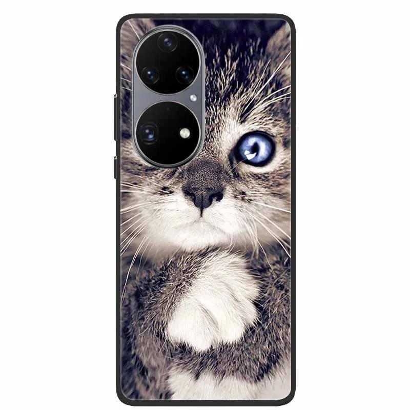Para Huawei P50 Pro Funda P50E Resistente a Golpes Suave Silicona Funda de Teléfono Para Huawei P50Pro Cubierta Trasera P 50 Lujo Protectora TPU Coque