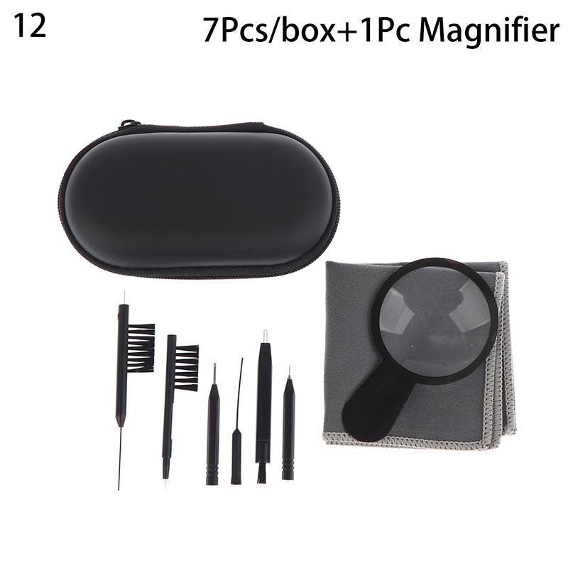 1 Set Hearing Aid Cleaning Tool Hearing Aids Cleaning Kit Brush Vent Cleaner Cleaning Wire With Magnet And Wax Loop Cleaning Set