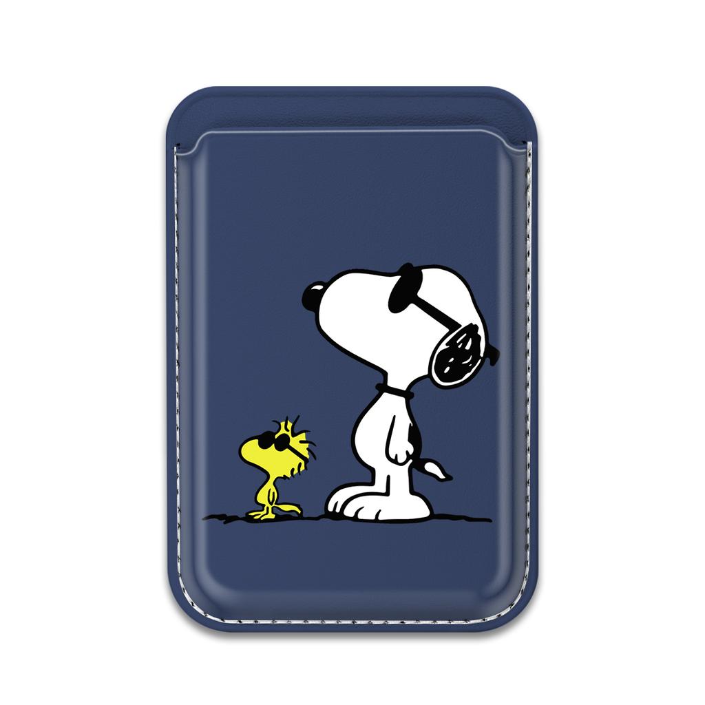 Cute Cartoon Snoopy Peanut Magsafe Wallet Case Leather Magnetic Card Case For iPhone 15 16 14Pro Max Funny Magnetic Snoopy Card