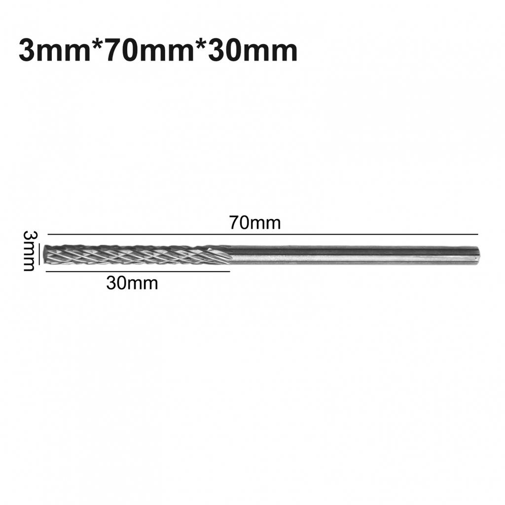 1pc Fraises en carbure à tige longue 3mm 1/8 pour fraiseuse ébavureuse rotative 38mm à 100mm