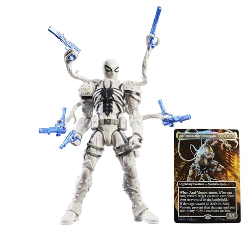 Hasbro Marvel Legends Series "Magic: The Gathering" Agent Anti-Venom, 15cm Spider-Man Action Figure Toy + Limited Edition Foil Collectible Trading Car