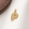 European-American Trend Zirconia Necklace with Inlaid Full Diamond 26-Letter Alloy Women's Pendant