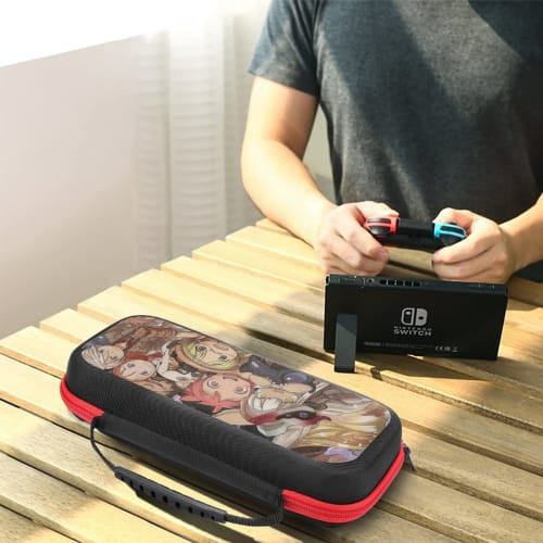 Made In Abyss Switch Case, Switch Protective Cover with Storage Bag, Hard Case for Switch, Dustproof, Dirt-Resistant, Waterproof, Shockproof, Holds 20