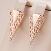 New Trend Glossy Drop Earrings For Women Fashion Rose Gold Color Creative Metal Ethnic Unique Romantic Daily Jewelry