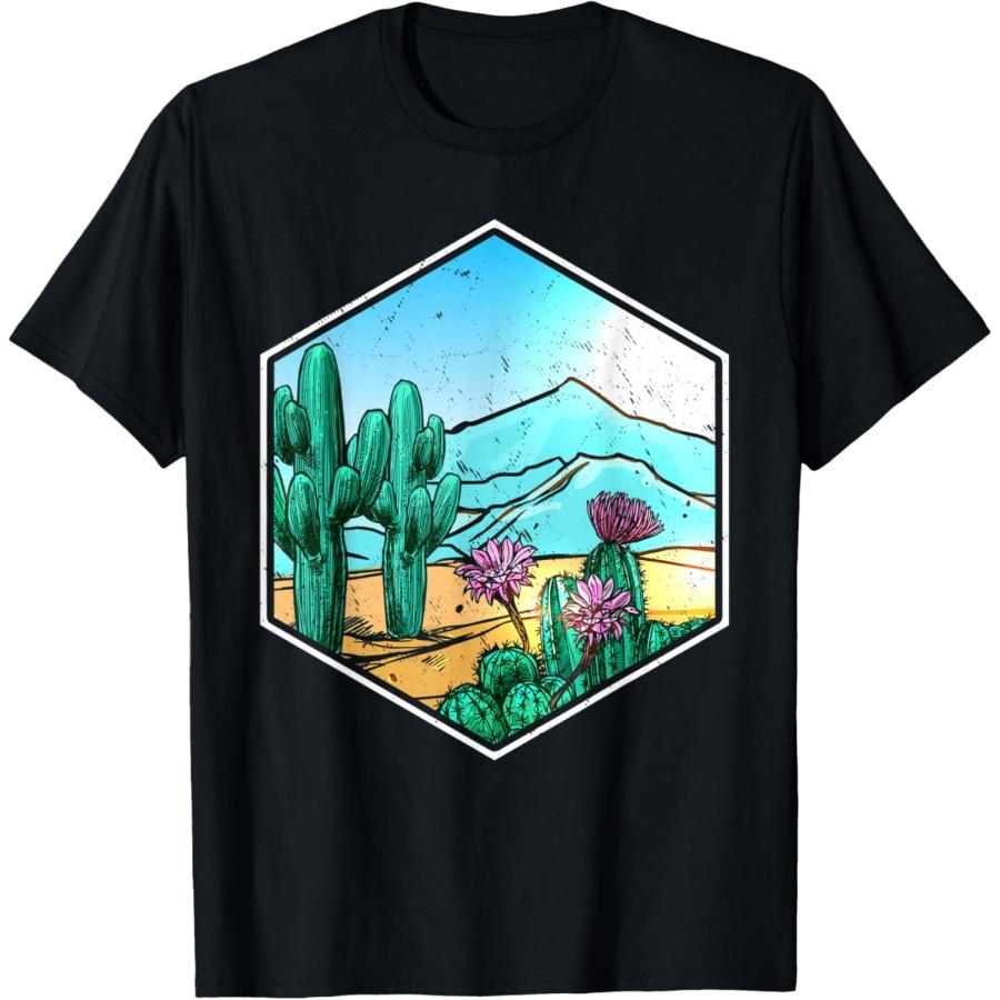 

Colorful Desert Landscape Cactus T-Shirt XXXXXL чёрный