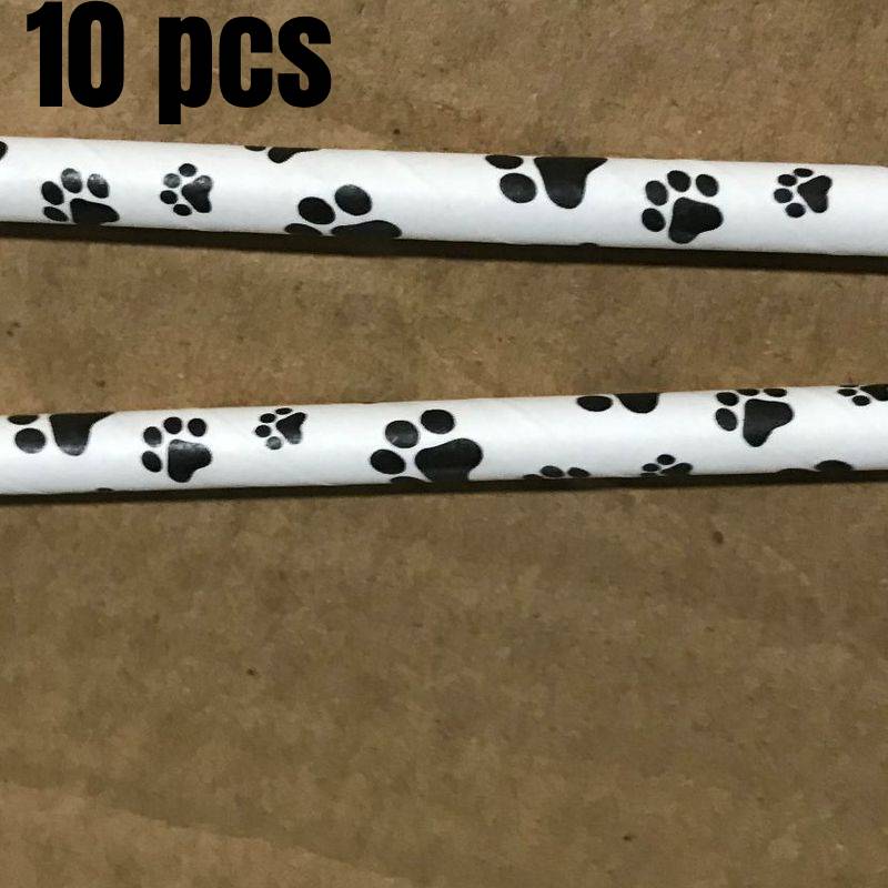 

Собачьи лапы Щенок Праздничные принадлежности Посуда Тарелки Чашки Скатерть Баннер День рождения Straws