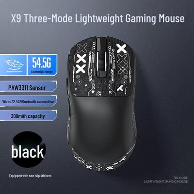 Bezprzewodowa mysz gamingowa Thunder Wolf X9 Trójtrybowa