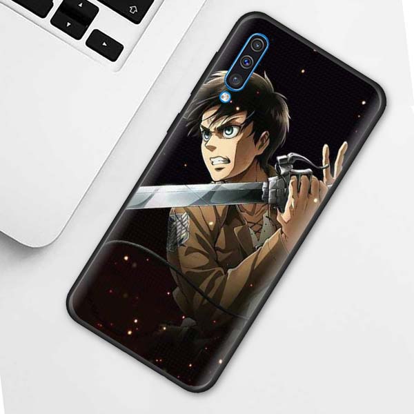 Anime Attack On Titan-deksel til Samsung Galaxy A70 A50 A90 5G A40 A30 A20 A70s A10 s A20e A10e svart silikontelefon Coque