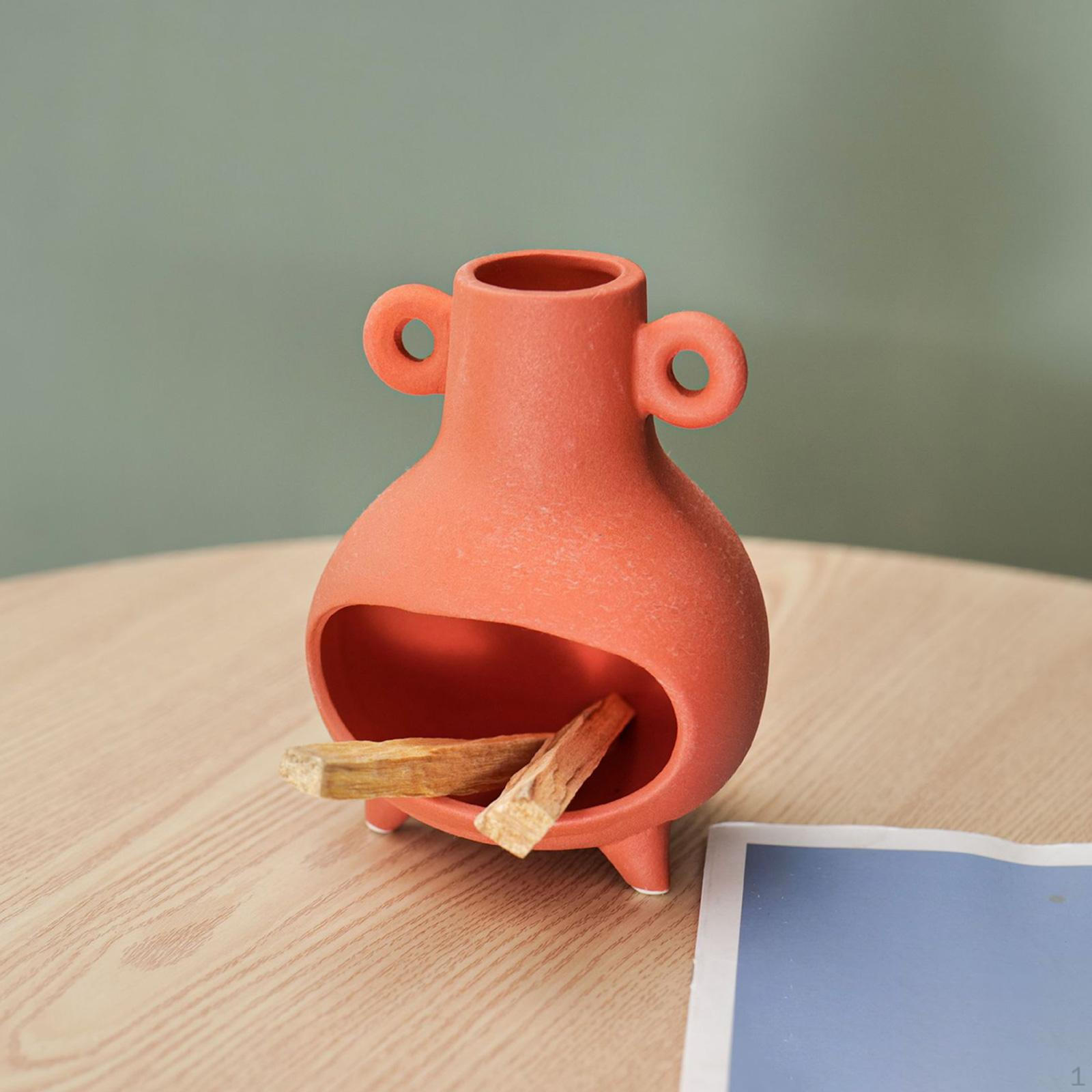 

Керамическая курильница для шалфея, чаша 10x13,2 см, подсвечник для элегантной спальни красный