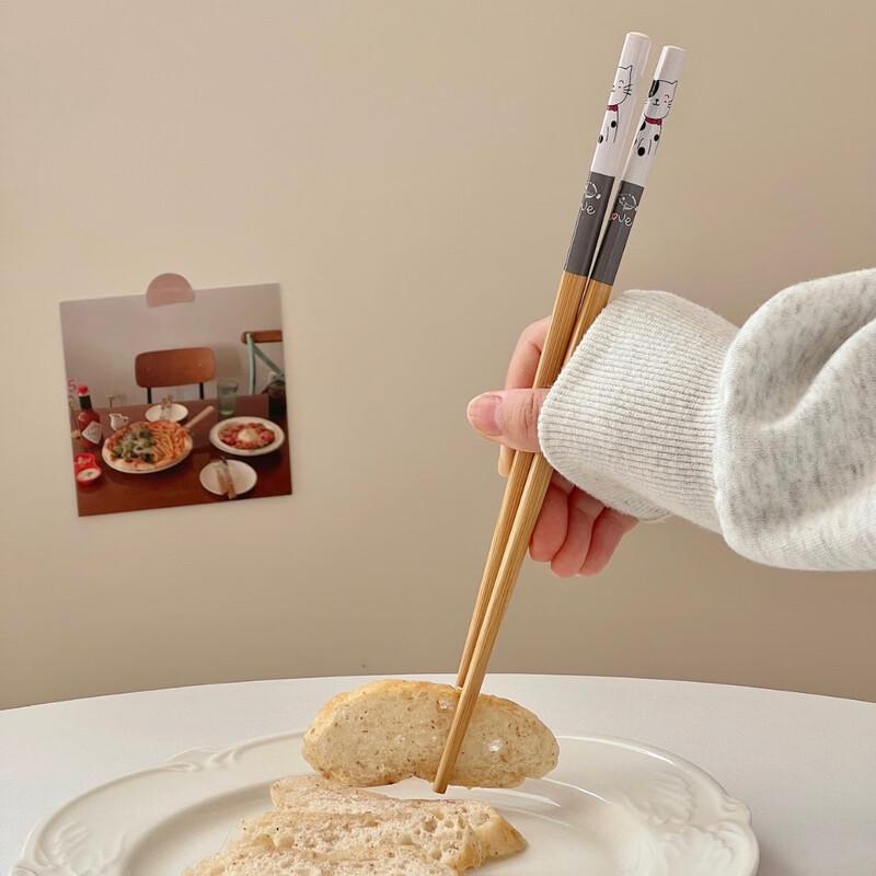 Мультяшный котенок Бамбуковые палочки для еды